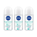 NIVEA Brightening Happy Shave 8 Superfood Roll-On Deodorant 50ml | 48H Odor Protection | 3-Pack