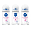 NIVEA Extra Bright 8 Super Food Vitamin C Collagen Booster Underarm Roll-On Deodorant - Alcohol-Free, 72HR Odor Protection, 3x50ml