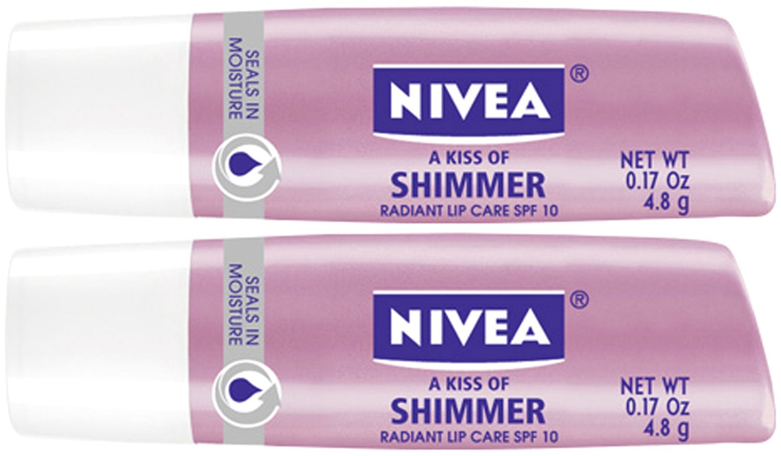 NIVEA Lip Care A Kiss of Shimmer Pearly Shimmer – 2-Pack