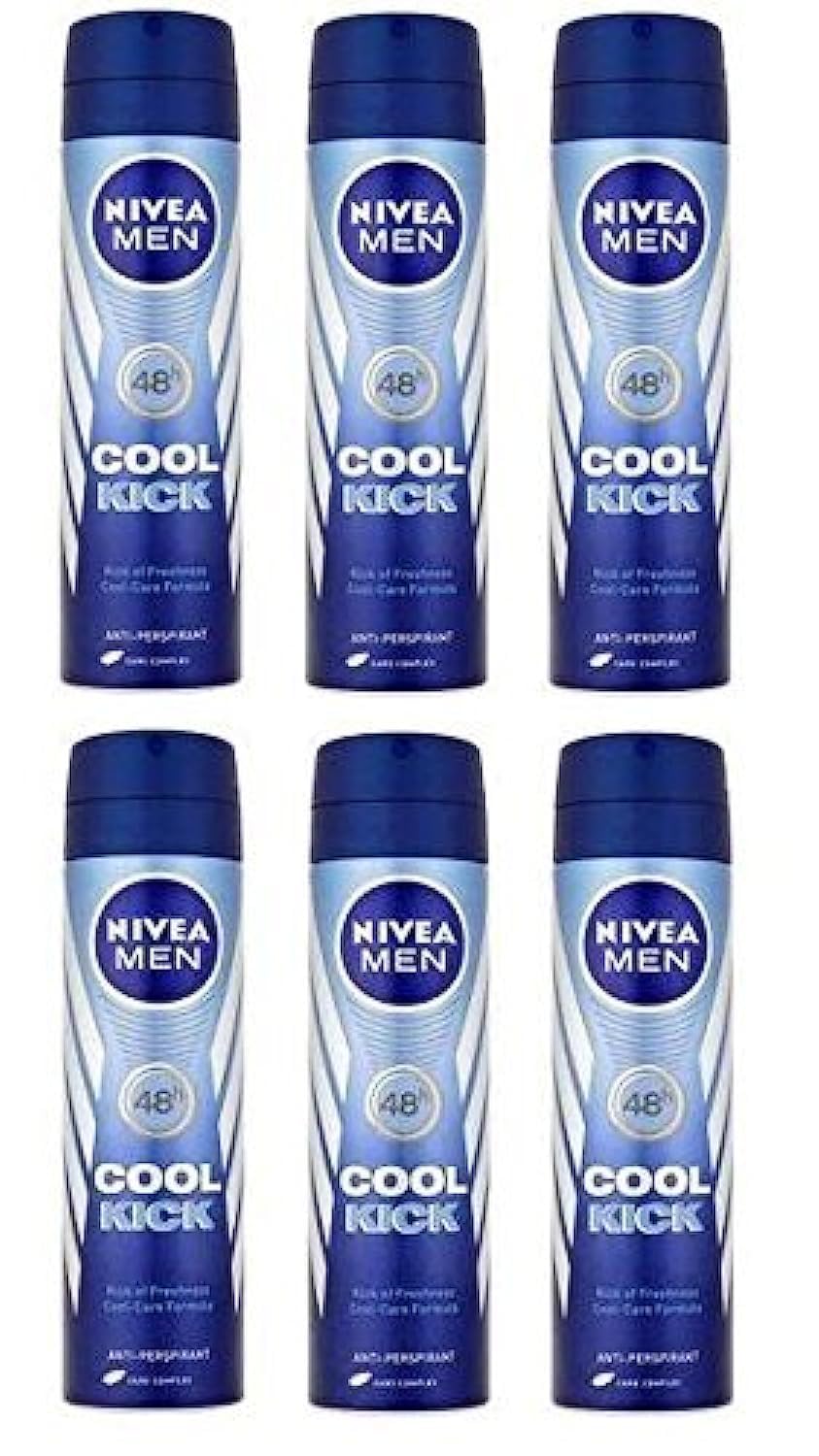6 x NIVEA MEN Cool Kick 48h Antiperspirant 150ml Pack