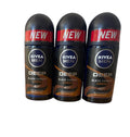 NIVEA Men Deodorant Roll-On Dimension – Dark Wood Espresso, 3-Pack Bundle