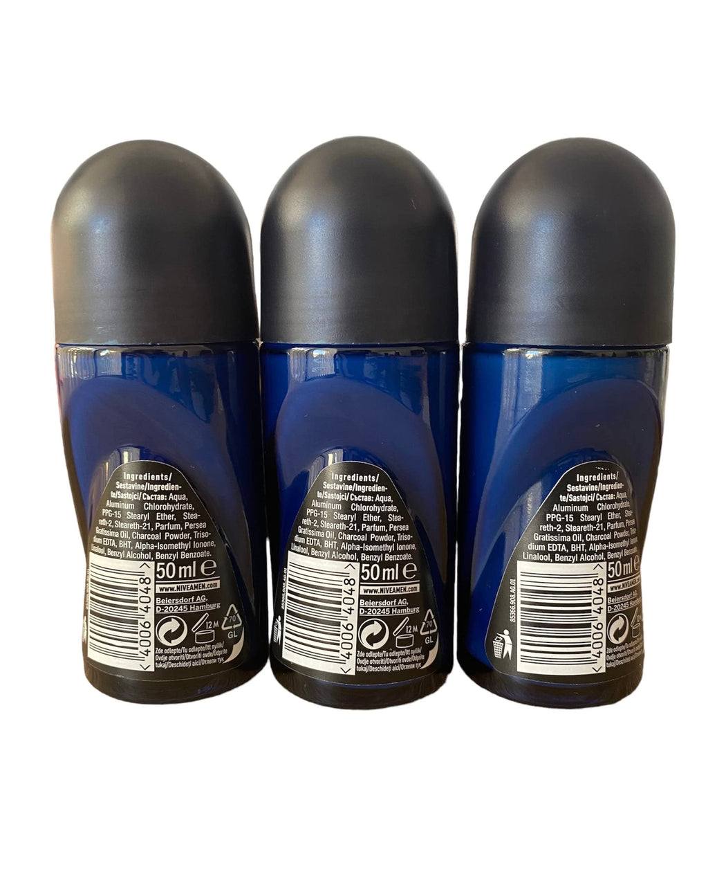 NIVEA Men Deodorant Roll-On Dimension – Dark Wood Espresso, 3-Pack Bundle