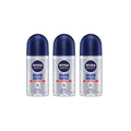 NIVEA Men Silver Protect Roll-On Deodorant – 48H Odor Protection, Alcohol-Free, Quick-Dry, Pack of 3