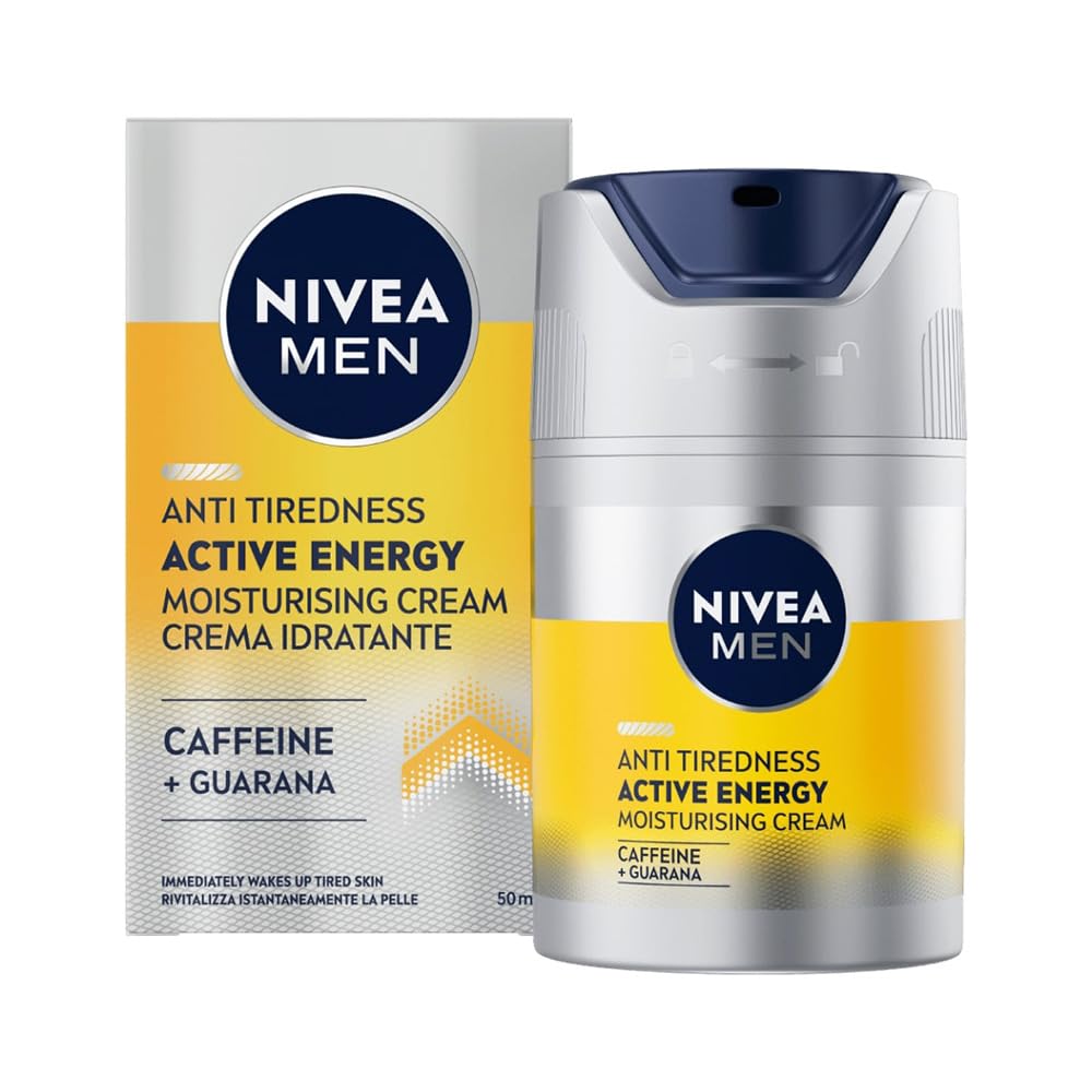 NIVEA MEN Skin Energy Caffeine Moisturising Face Cream 50 ml | Lightweight Hydration for Men