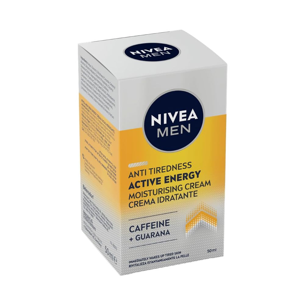 NIVEA MEN Skin Energy Caffeine Moisturising Face Cream 50 ml | Lightweight Hydration for Men