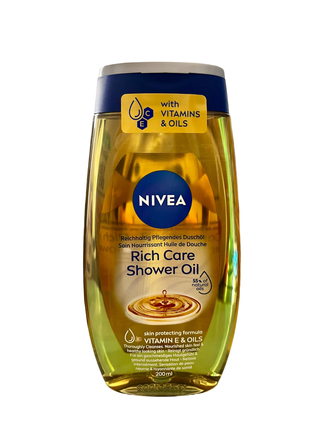 NIVEA Shower Oil 200 ml – Rich Nourishing Care for Dry Skin