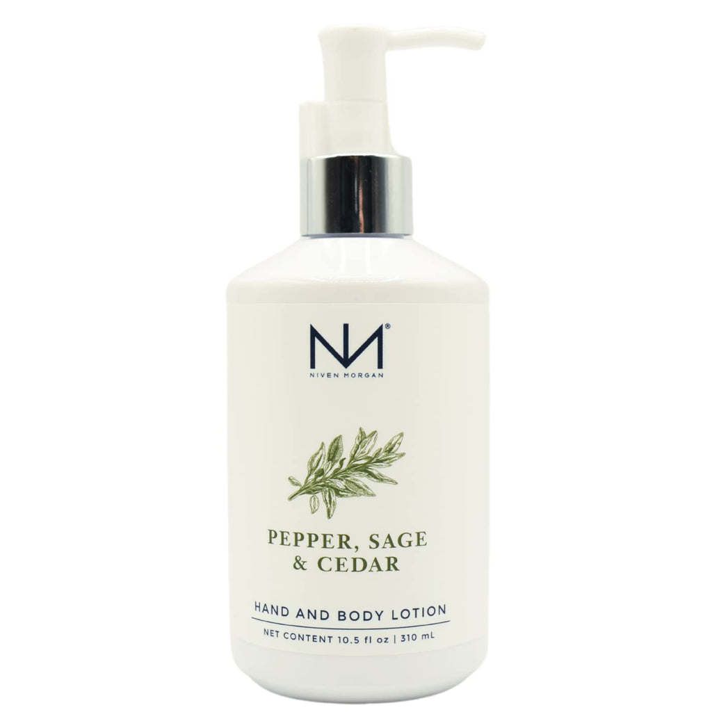 Niven Morgan Pepper, Sage & Cedar Hand & Body Lotion – 10.5 oz