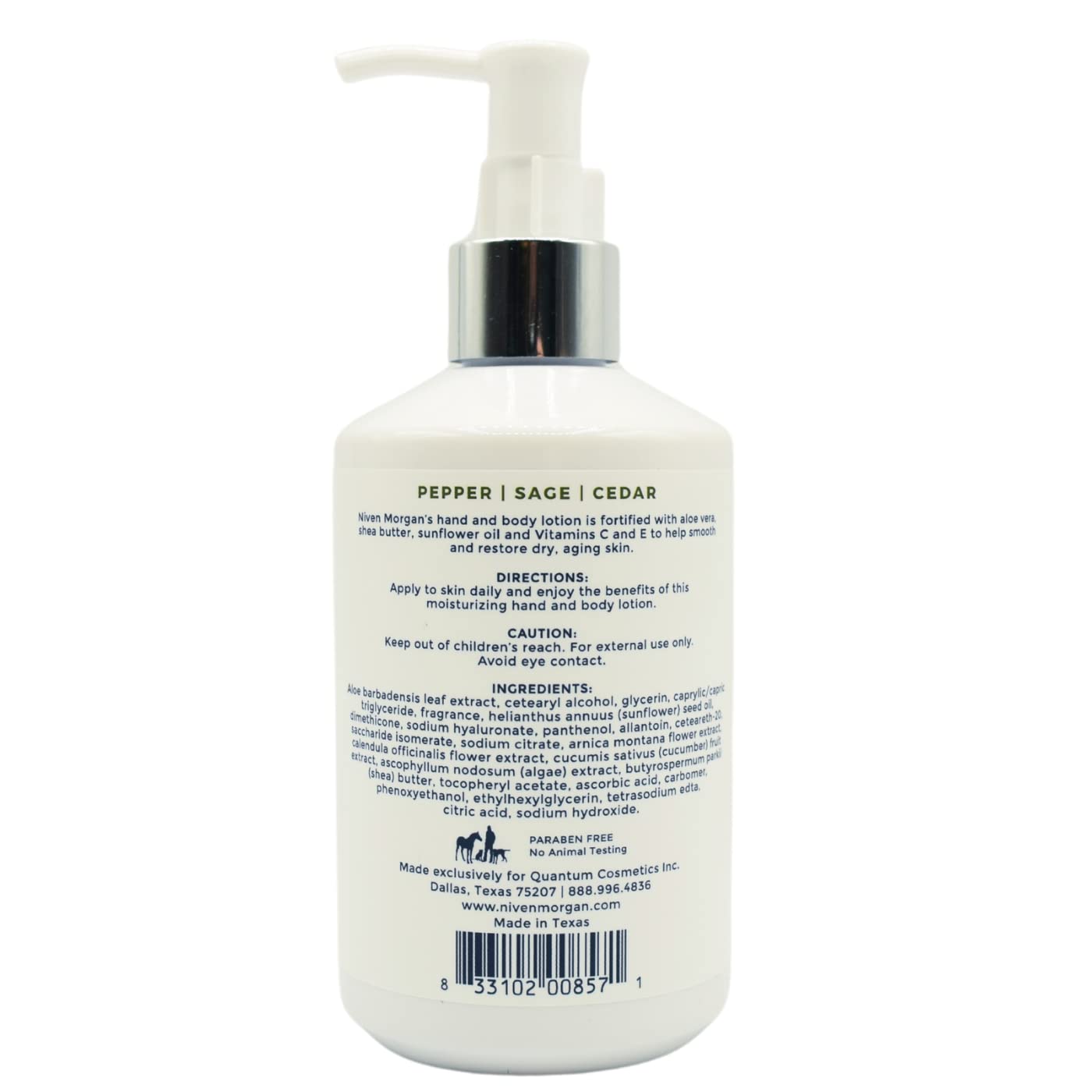Niven Morgan Pepper, Sage & Cedar Hand & Body Lotion – 10.5 oz