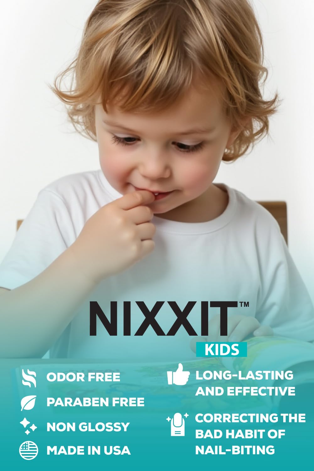 NIXXIT Nail Biting Prevention for Kids – Deterrent Pen for Nails, Cuticles & Thumb Sucking
