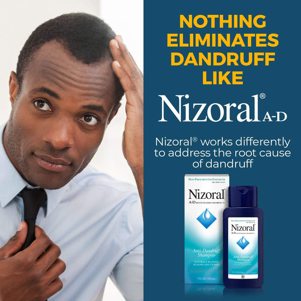 Nizoral A-D Anti-Dandruff Shampoo Value Pack, Blue, Fresh Scent, 7 oz x 2
