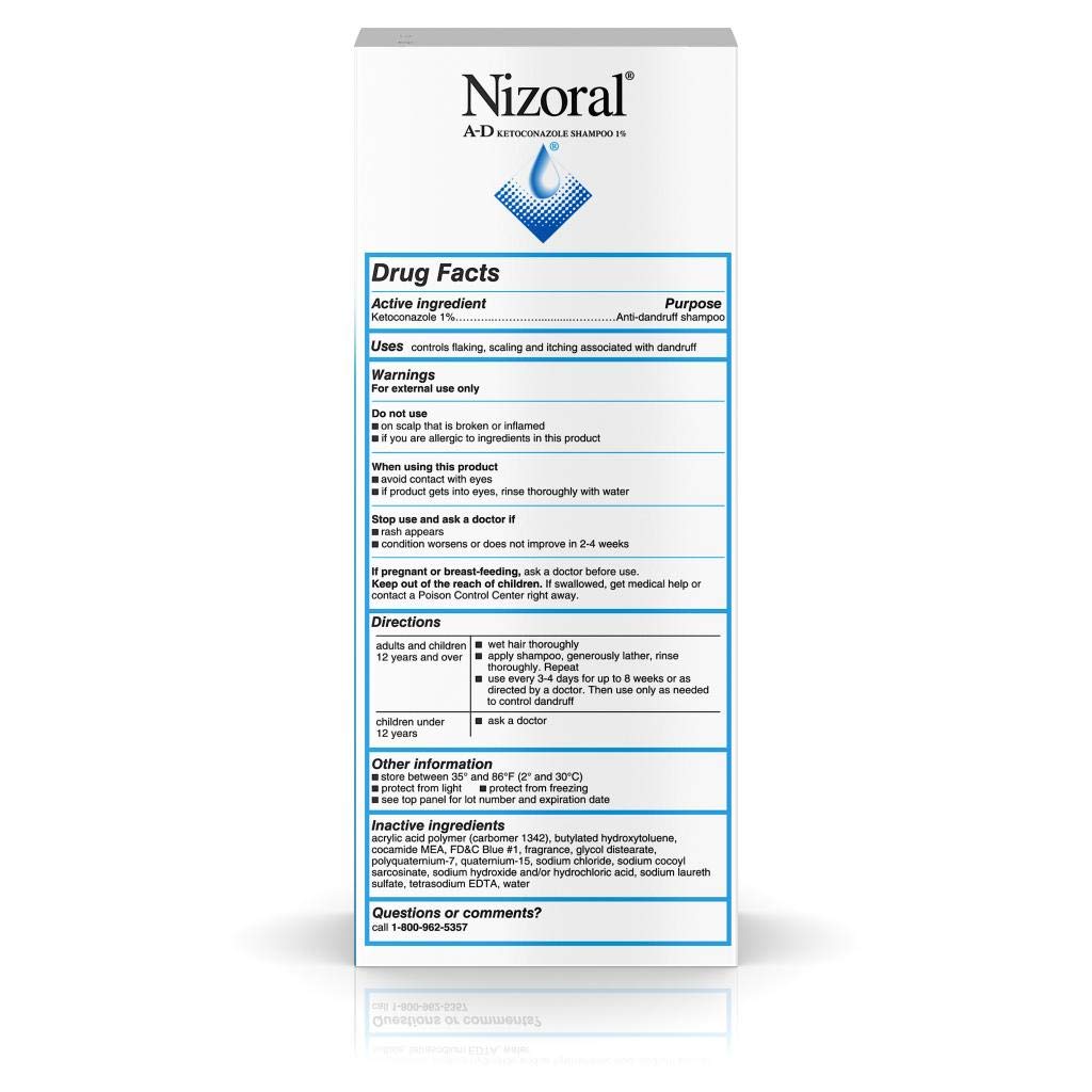 Nizoral A-D Anti-Dandruff Shampoo Value Pack, Blue, Fresh Scent, 7 oz x 2