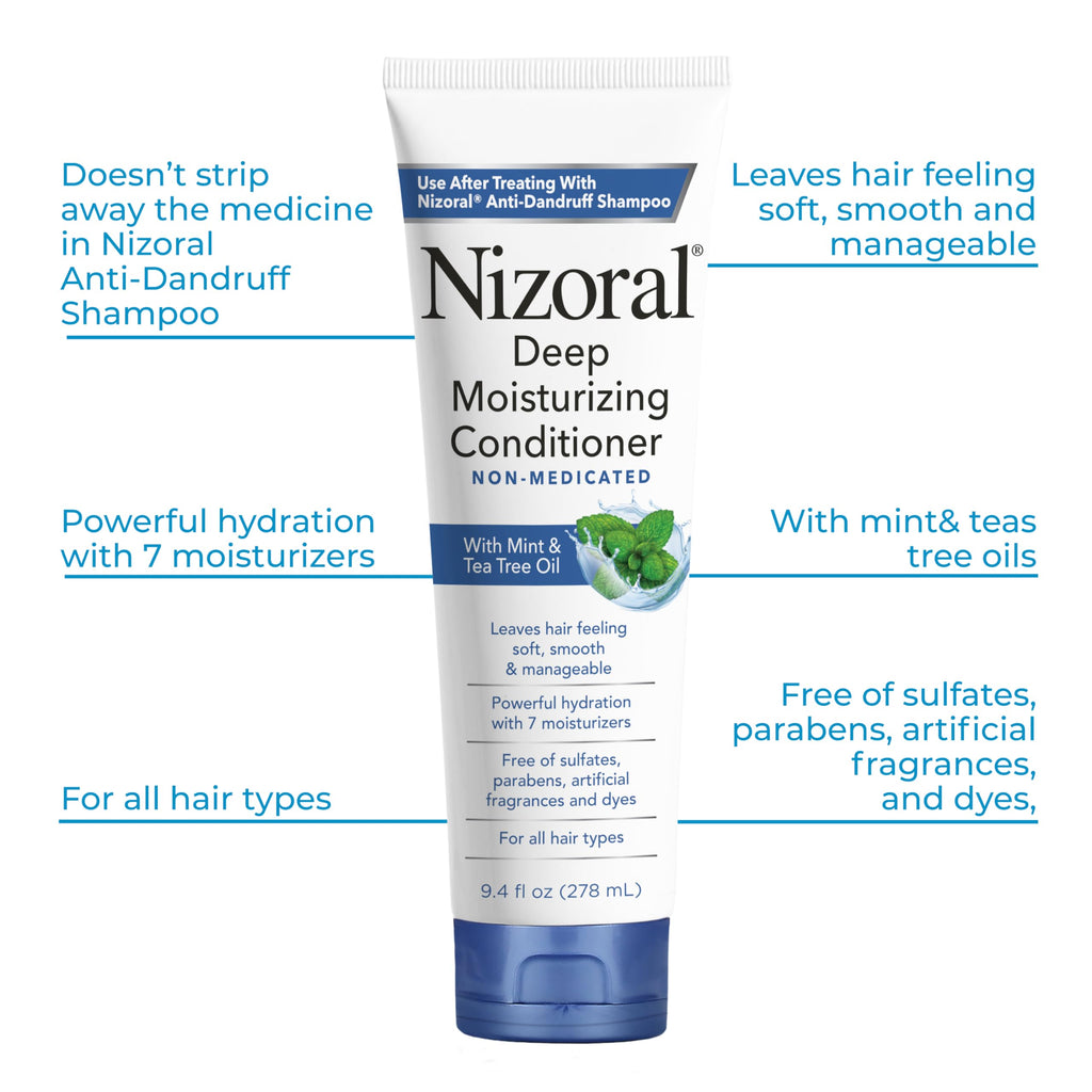 Nizoral Anti-Dandruff Shampoo + Deep Moisturizing Conditioner Bundle (7 oz + 9.4 oz) | Ketoconazole 1%