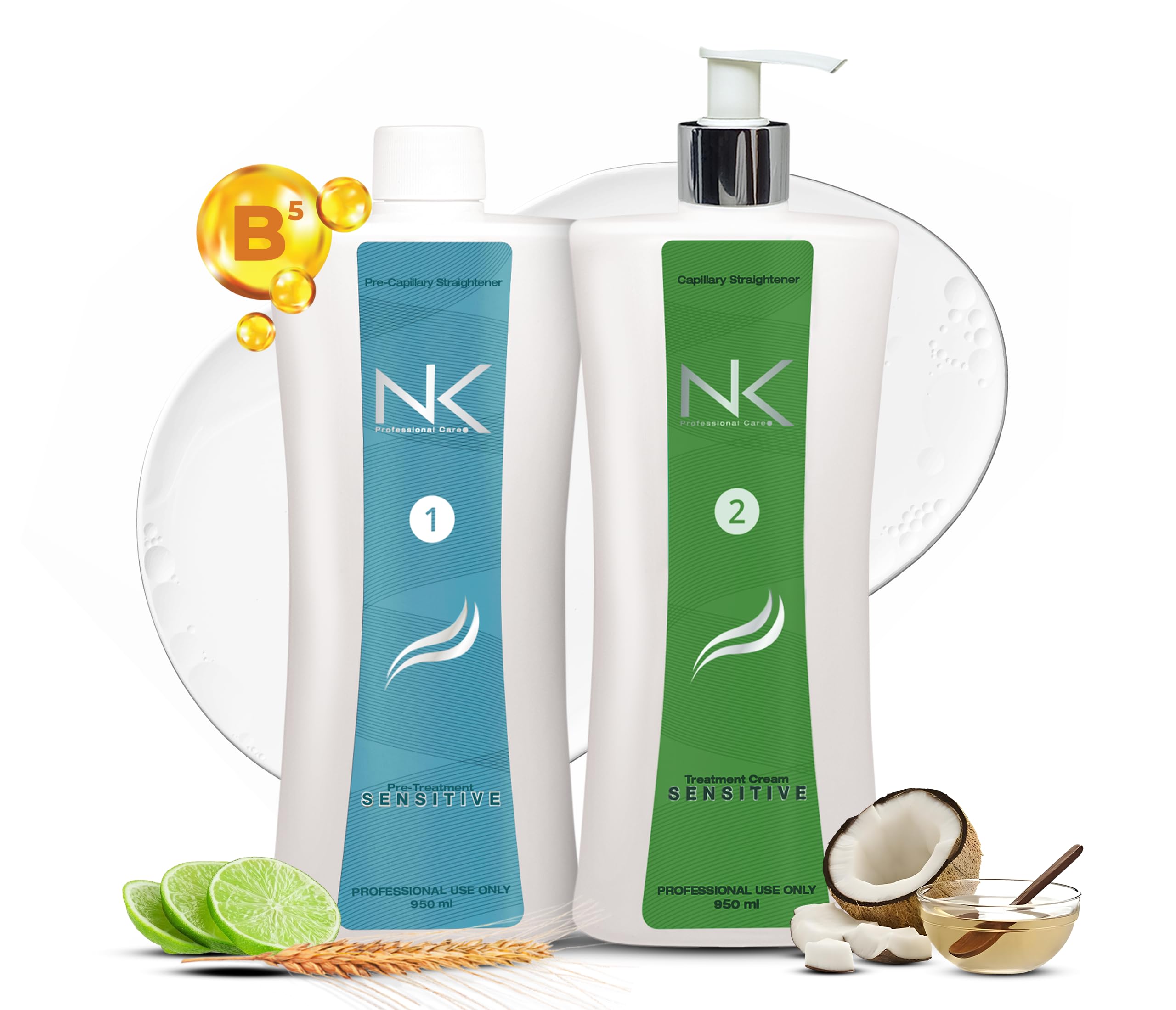 NK Professional Care Keratin Hair Straightening – Sensitive Scalp, Formaldehyde-Free, 950ml