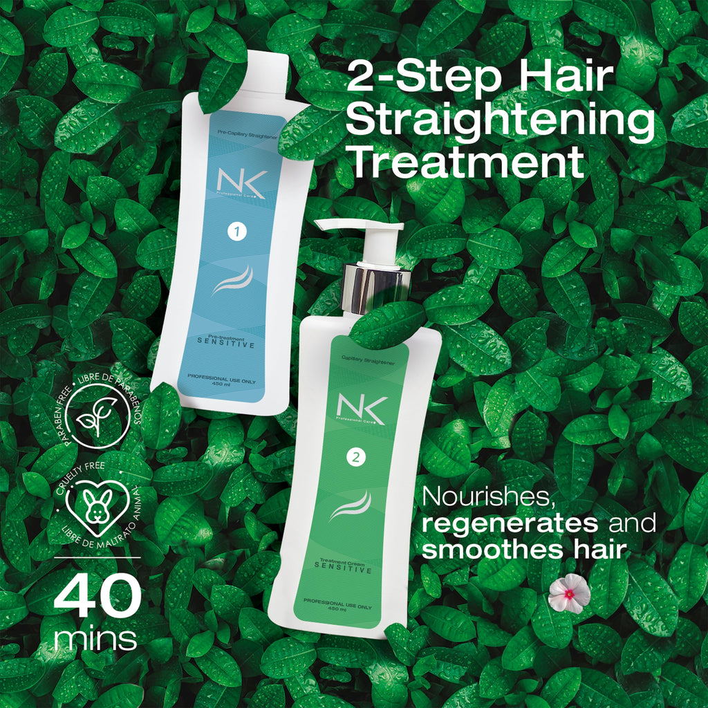 NK Professional Care Keratin Hair Straightening – Sensitive Scalp, Formaldehyde-Free, 950ml