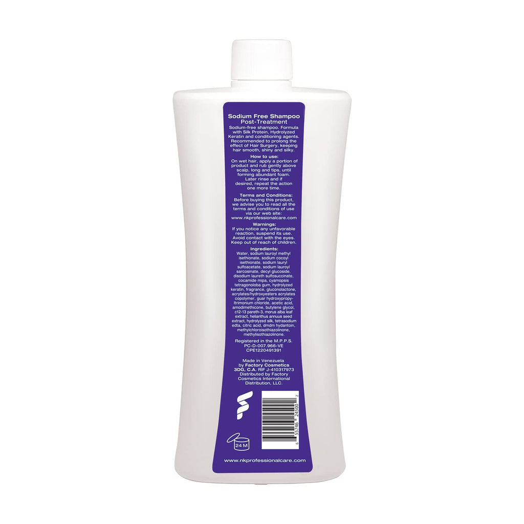 NK Professional Care Step 3 Extensive Maintenance Shampoo for Keratin Treatments – Salt-Free, 950ml