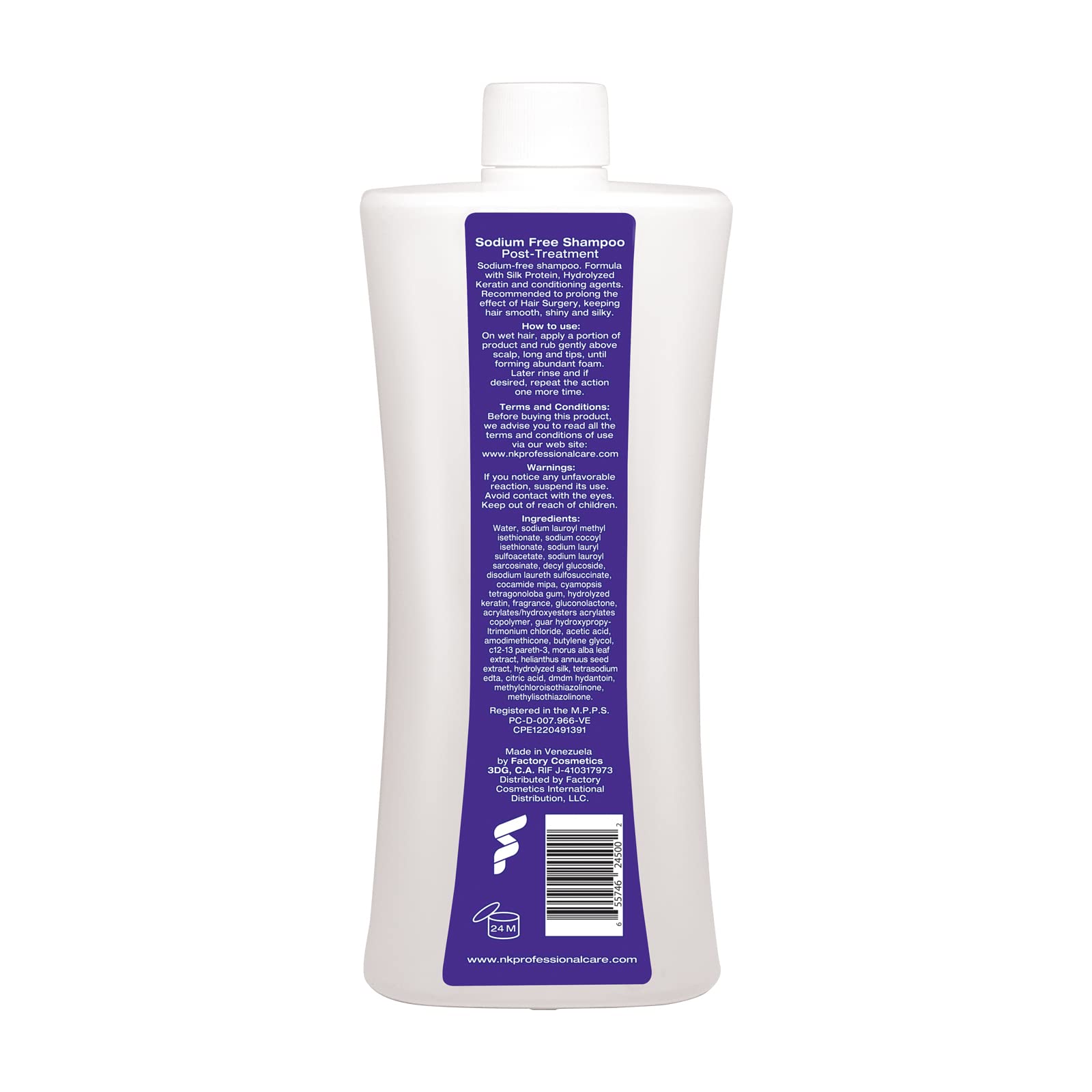 NK Professional Care Step 3 Extensive Maintenance Shampoo for Keratin Treatments – Salt-Free, 950ml