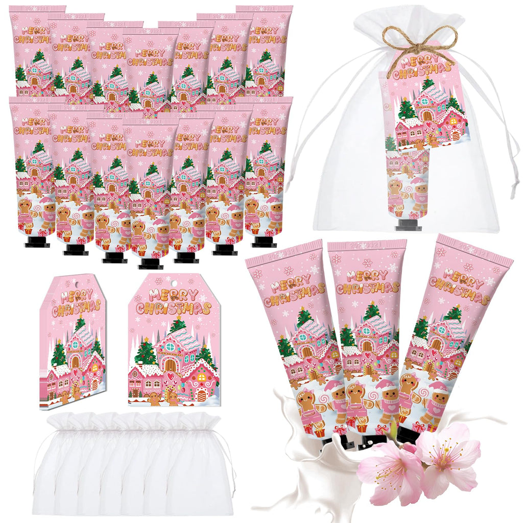 Nlicrst 50-Count Gingerbread Man Hand Cream Bulk Gift Set for Christmas Parties