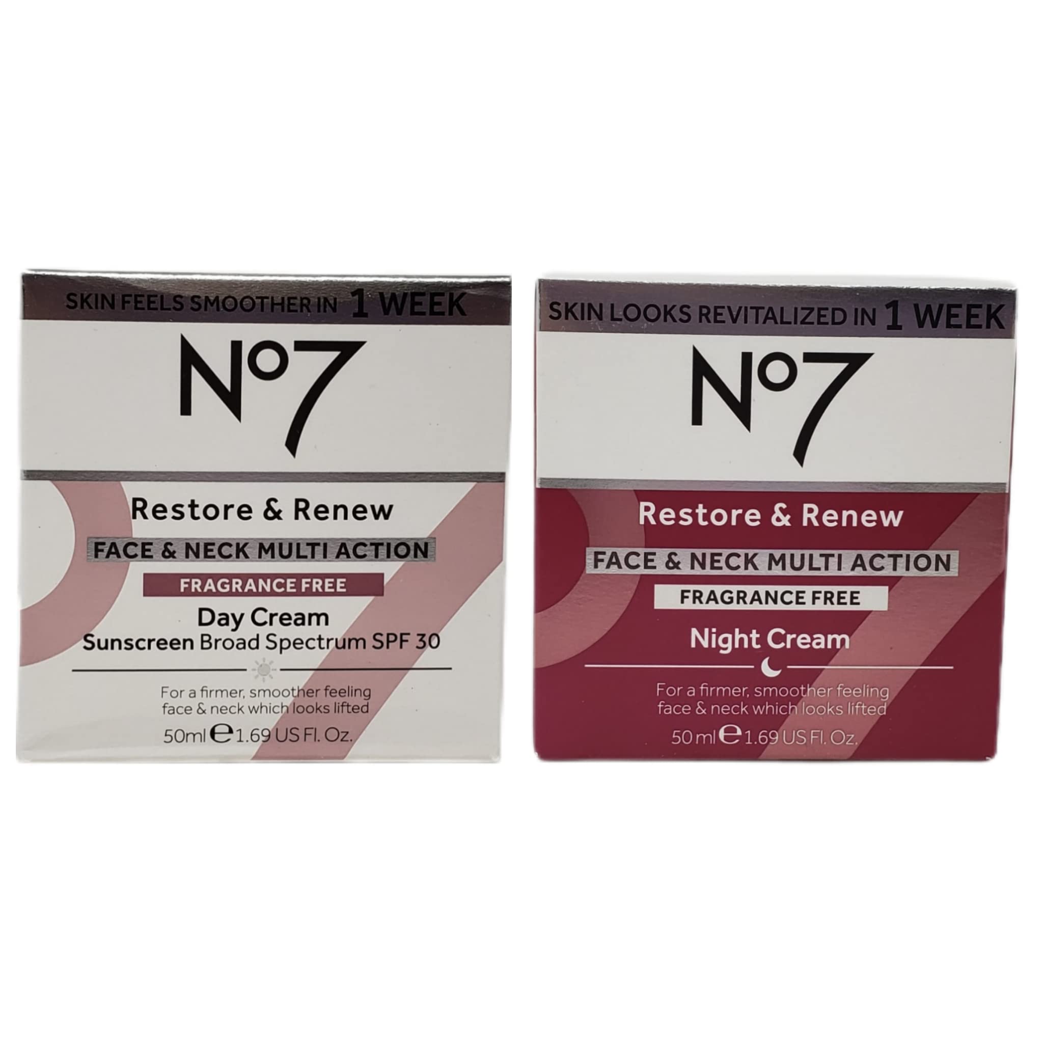 No. 7 Restore & Renew Day & Night Cream Duo SPF 30 – Fragrance Free 2-Pack