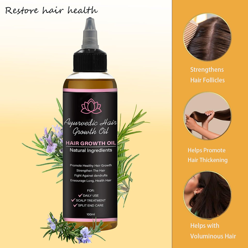 NO BALD Lifewitqueenp Hair Growth Oil – Lightweight Ayurvedic Oil for All Hair Types
