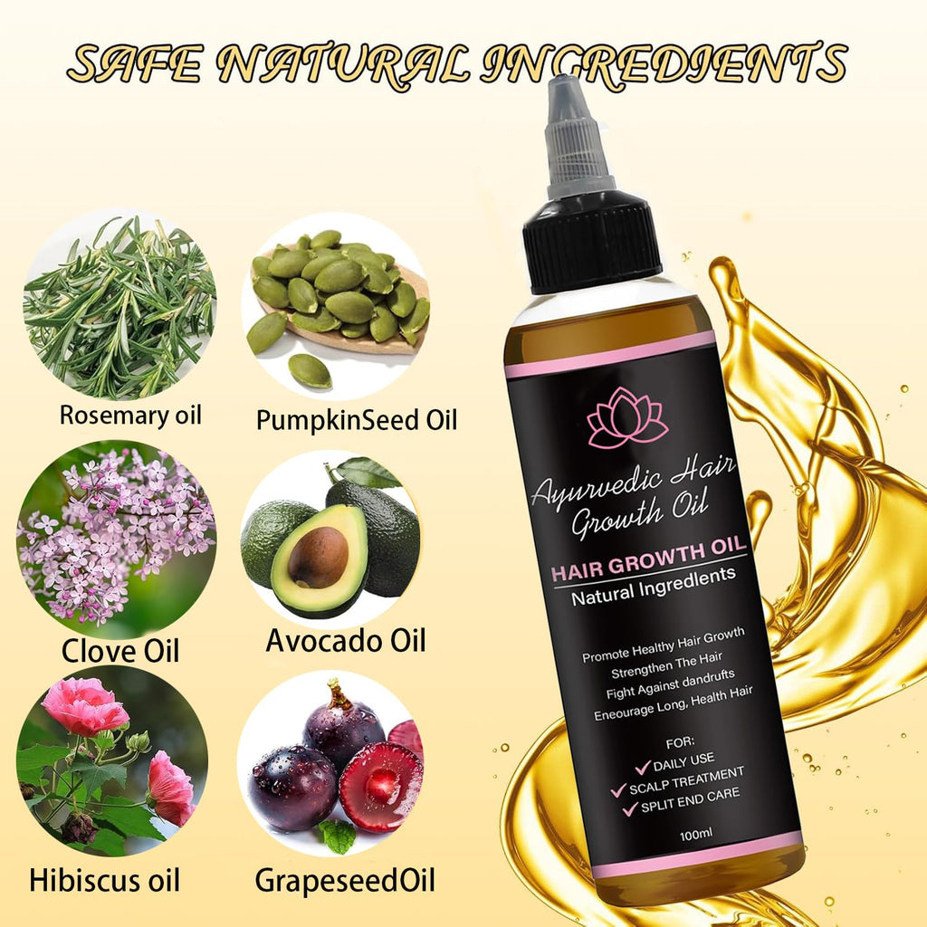 NO BALD Lifewitqueenp Hair Growth Oil – Lightweight Ayurvedic Oil for All Hair Types