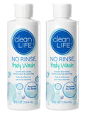No-Rinse Body Wash 8 oz (Pack of 2) – Rinse-Free, Moisturizing, Odor-Free