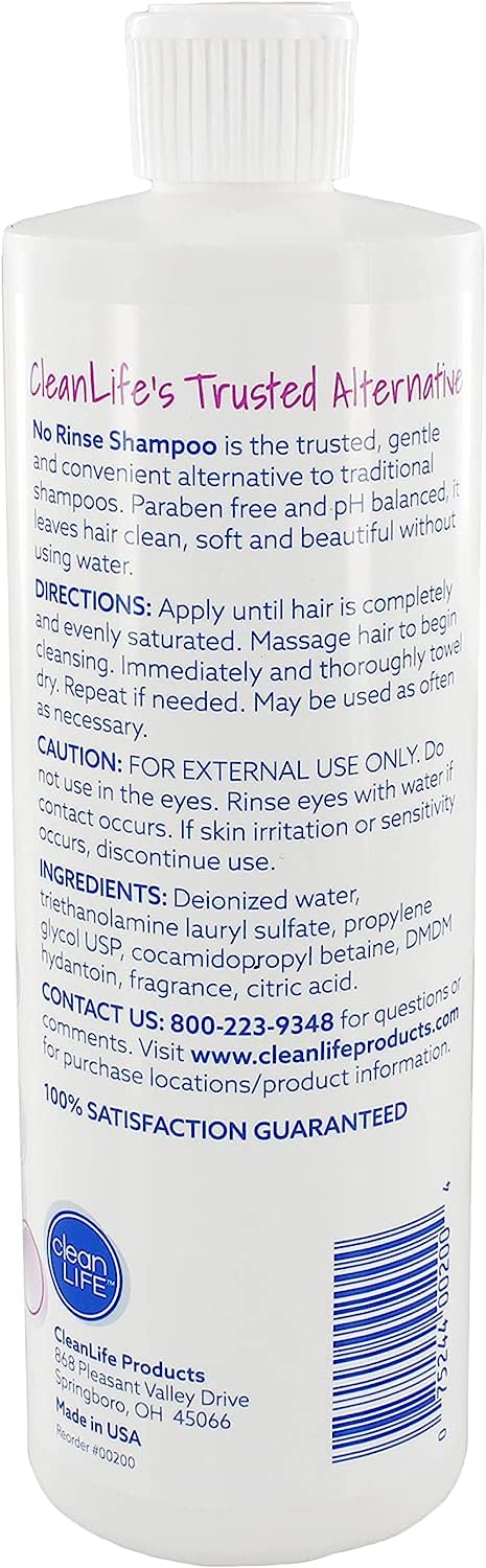 No-Rinse Shampoo 16 fl oz (2-Pack) – Rinse-Free, Fresh, Odor-Free Hair