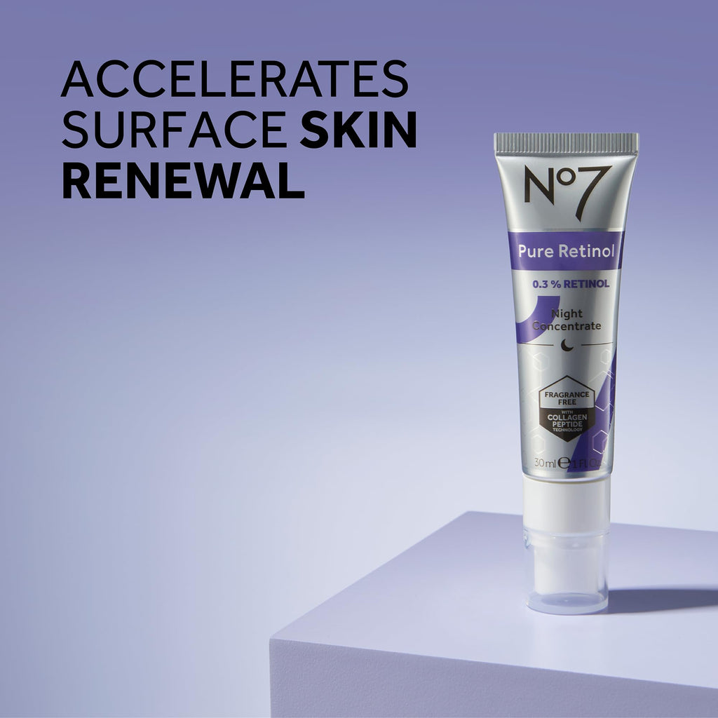 No7 Advanced Retinol 0.3% Night Concentrate – Overnight Serum with Matrixyl 3000+