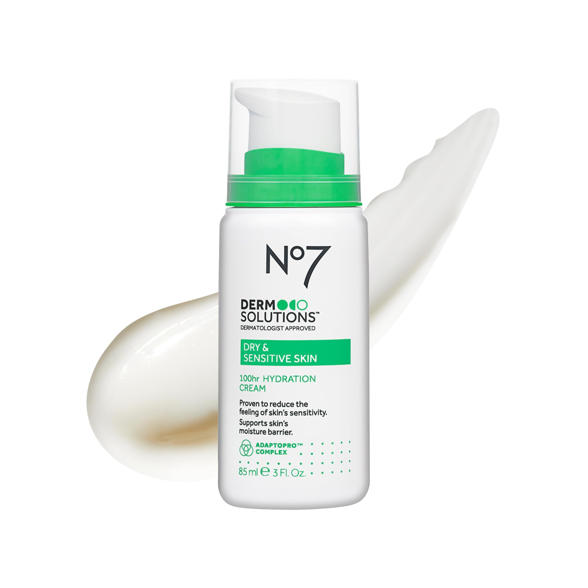 No7 Derm Solutions 100hr Hydrating Moisturizer | Ceramides Niacinamide Adaptogens for Sensitive and Dry Skin