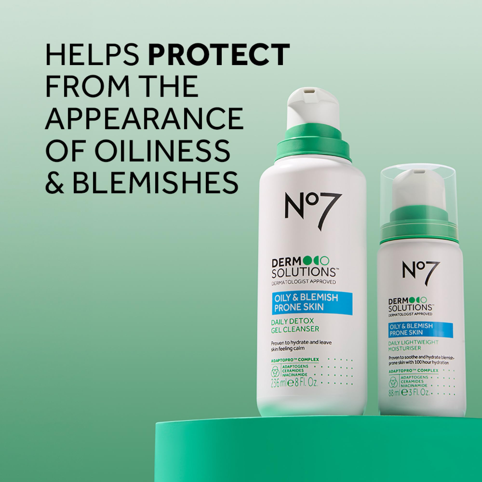 No7 Derm Solutions Daily Detox Foaming Wash | Ceramides, Niacinamide & Adaptogens for Oily, Blemish-Prone Skin