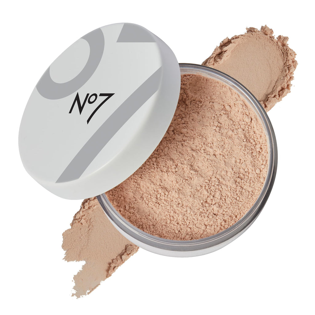 No7 Flawless Finish Loose Setting Powder – Matte, Blurring, Shine-Free Finish (Fair) 0.71 oz