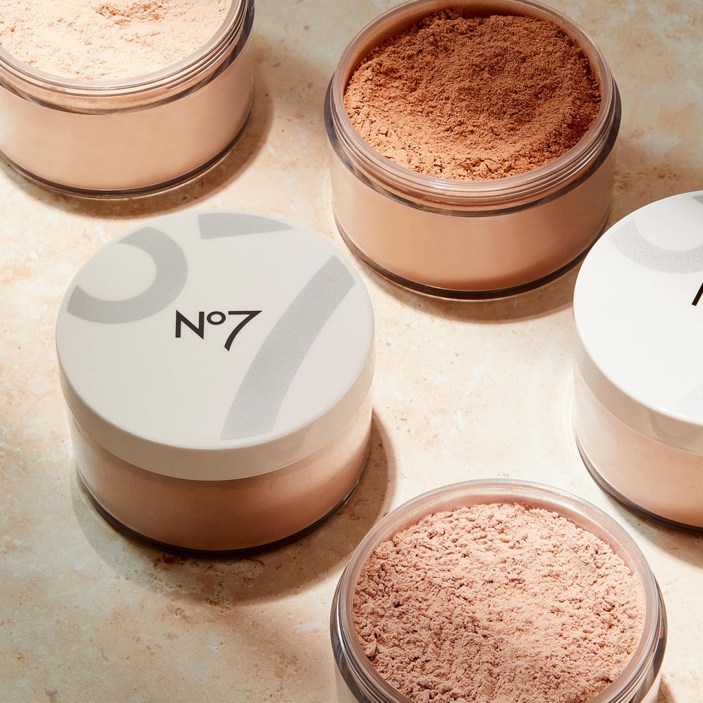 No7 Flawless Finish Loose Setting Powder – Matte, Blurring, Shine-Free Finish (Fair) 0.71 oz