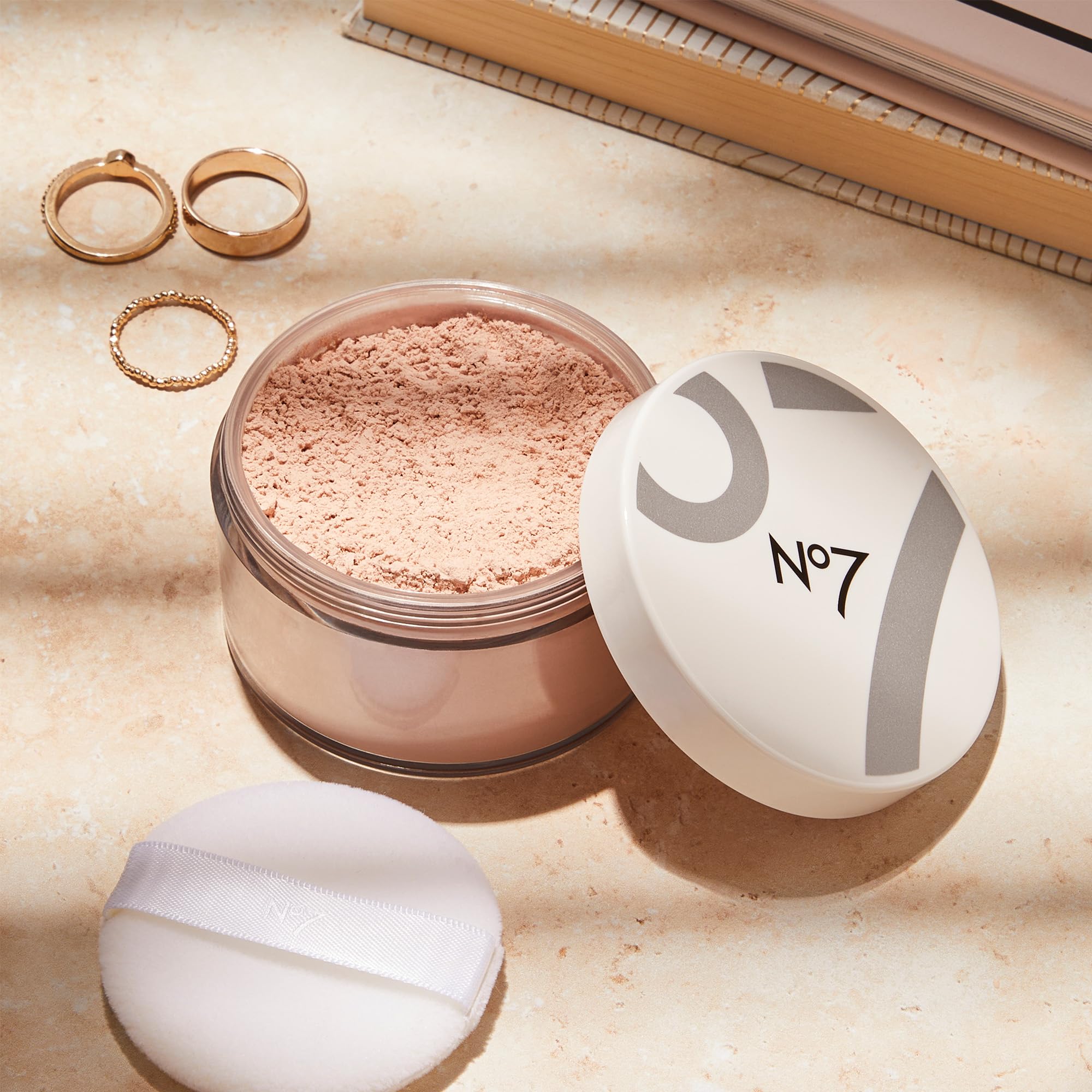 No7 Flawless Finish Loose Setting Powder – Matte, Blurring, Shine-Free Finish (Fair) 0.71 oz