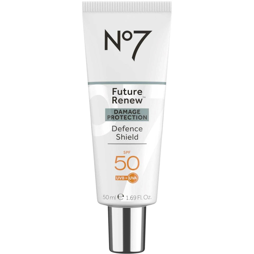 No7 Future Renew Defense Shield SPF 50 – Oil-Free Facial Moisturizer & Sunscreen with Peptides