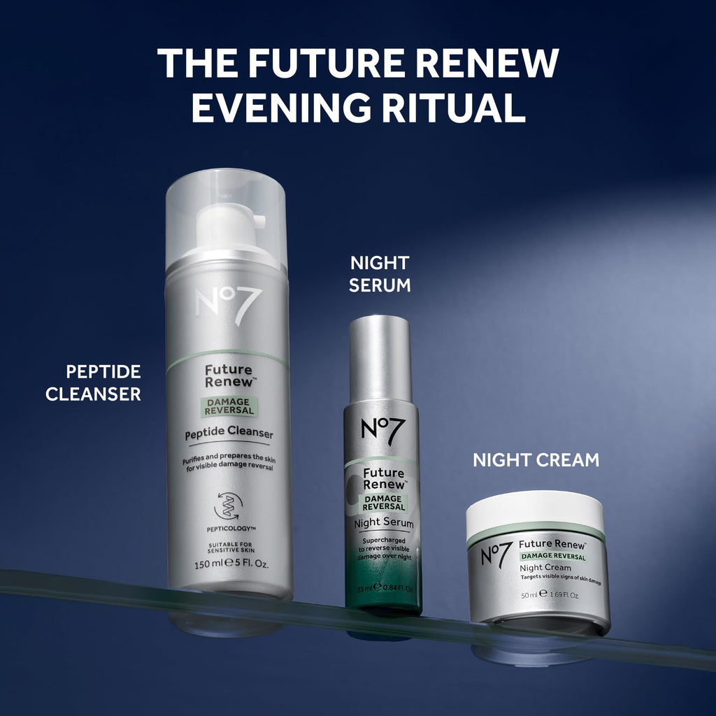 No7 Future Renew Night Serum – Damage Reversal, Peptides, HA & Niacinamide