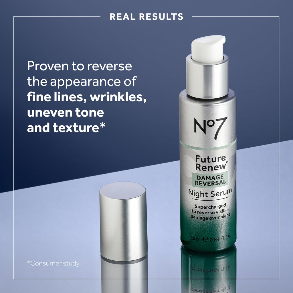 No7 Future Renew Night Serum – Damage Reversal, Peptides, HA & Niacinamide