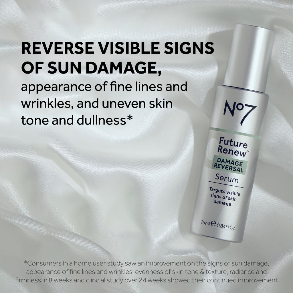 No7 Future Renew Damage Reversal Serum – Hyaluronic Acid + Niacinamide for Glowing Skin | Dermatologist-Approved