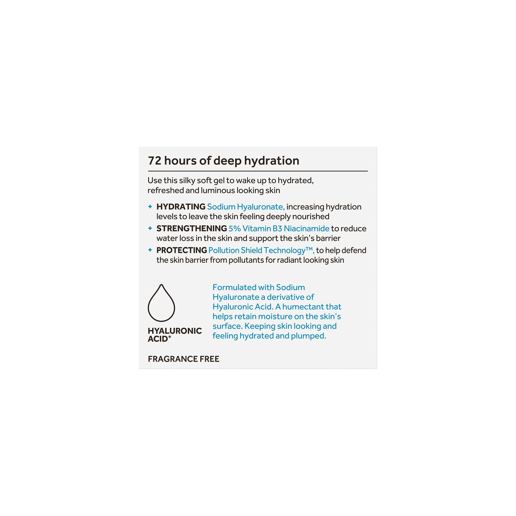 No7 HydraLuminous+ Night Gel Moisturizer – Hyaluronic Acid & Niacinamide, 1.69 fl oz