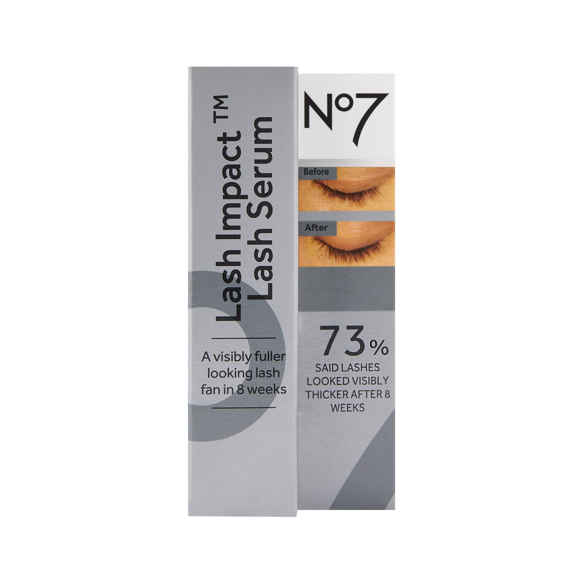No7 Lash Impact Serum - Fuller Lashes & Brows in 8 Weeks (6.1ml) Pack of 2