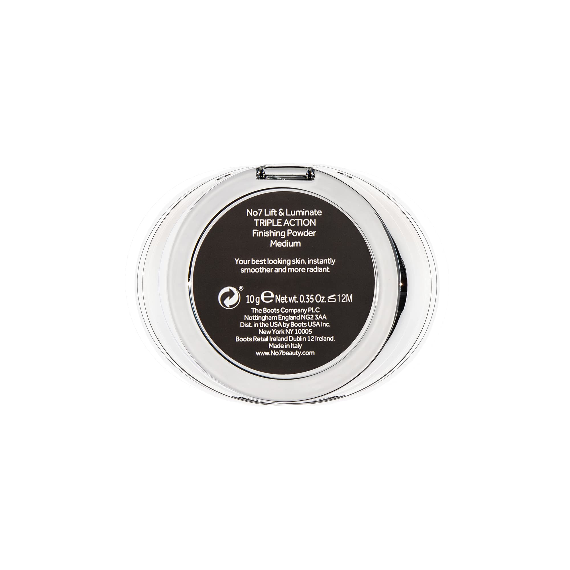 No7 Lift & Luminate Triple Action Powder – Medium | Pressed Setting Powder for Face (10g)
