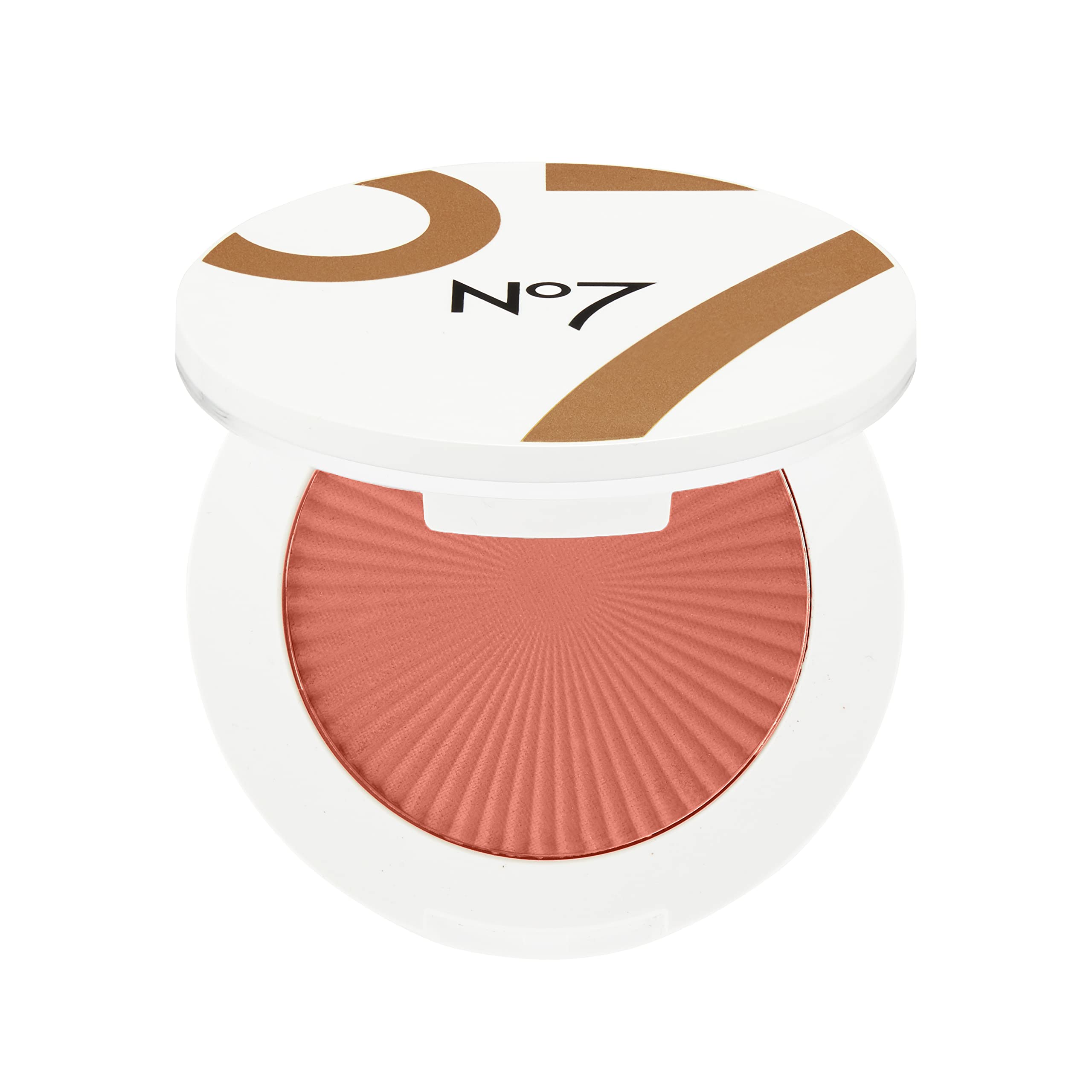 No7 Matte Powder Blush - Peaches | Loose Blush with Vitamin E for Natural Glow