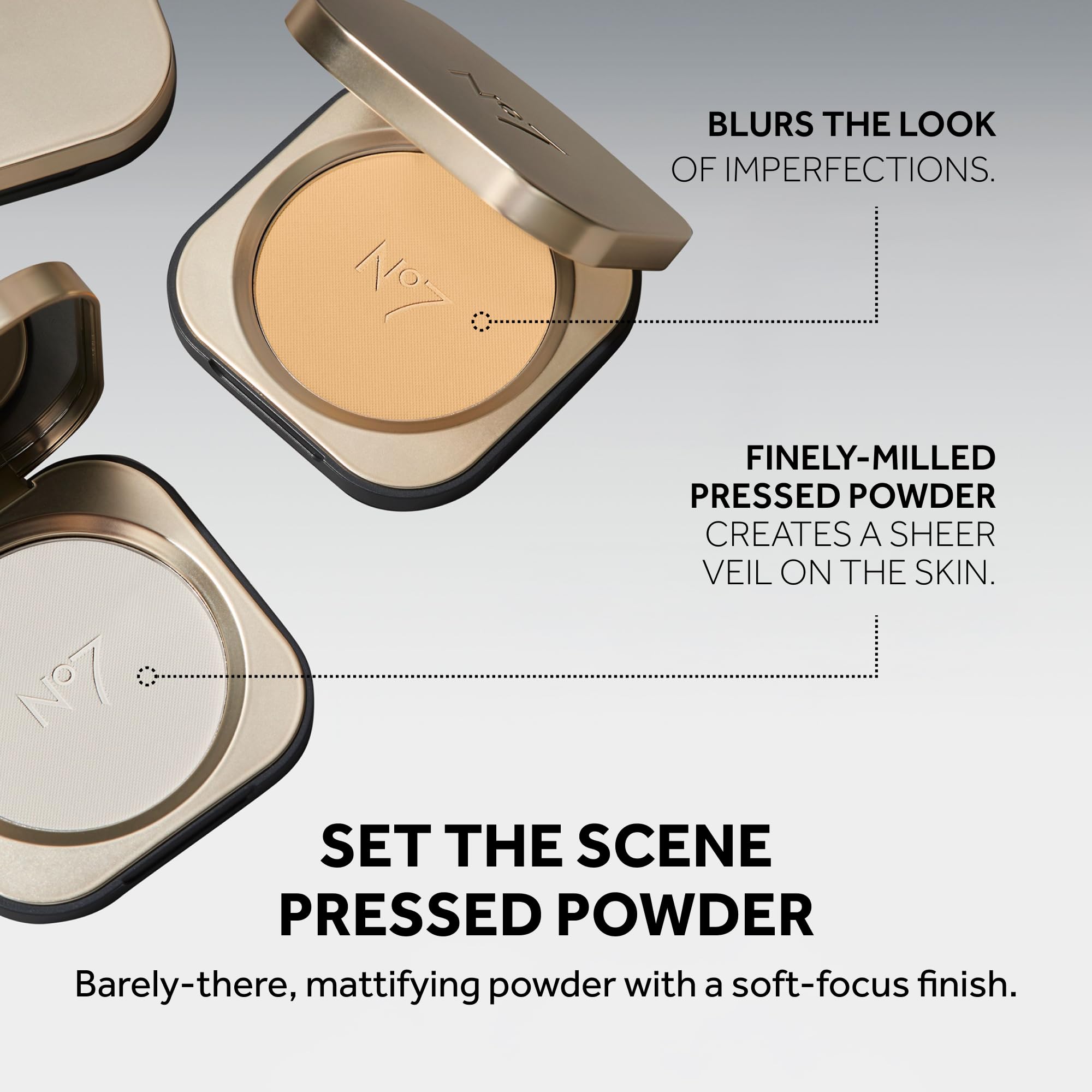 No7 Pro Artist Pressed Setting Powder — Translucent Matte Finish (9g)