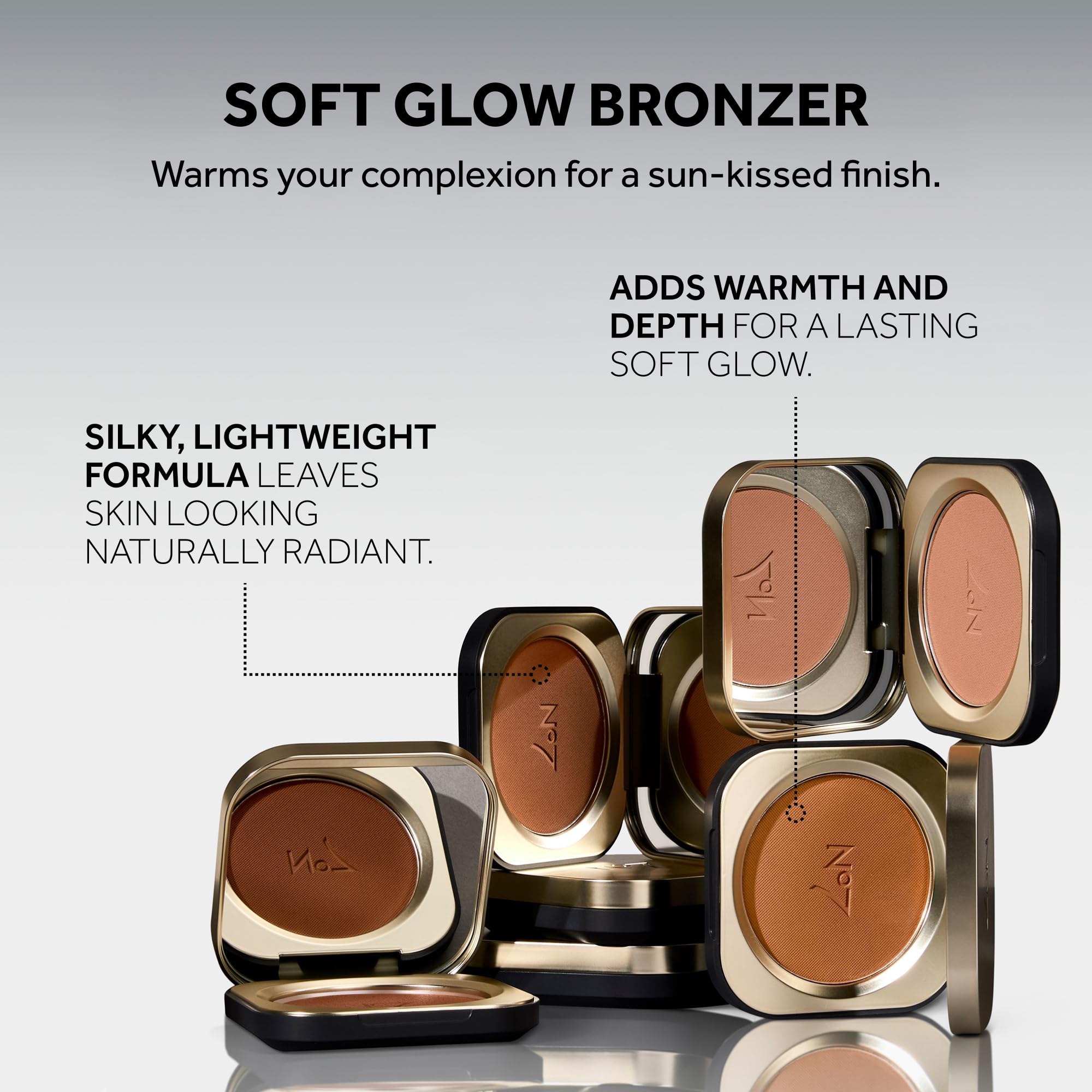 No7 Pro Artist Soft Glow Bronzer Powder – Lightweight Matte Bronzer for Natural Sun-Kissed Warmth