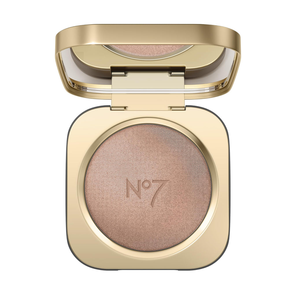 No7 Radiant Glow Powder Highlighter – Bronze Silk (5g) | Lightweight, Buildable Dewy Shine