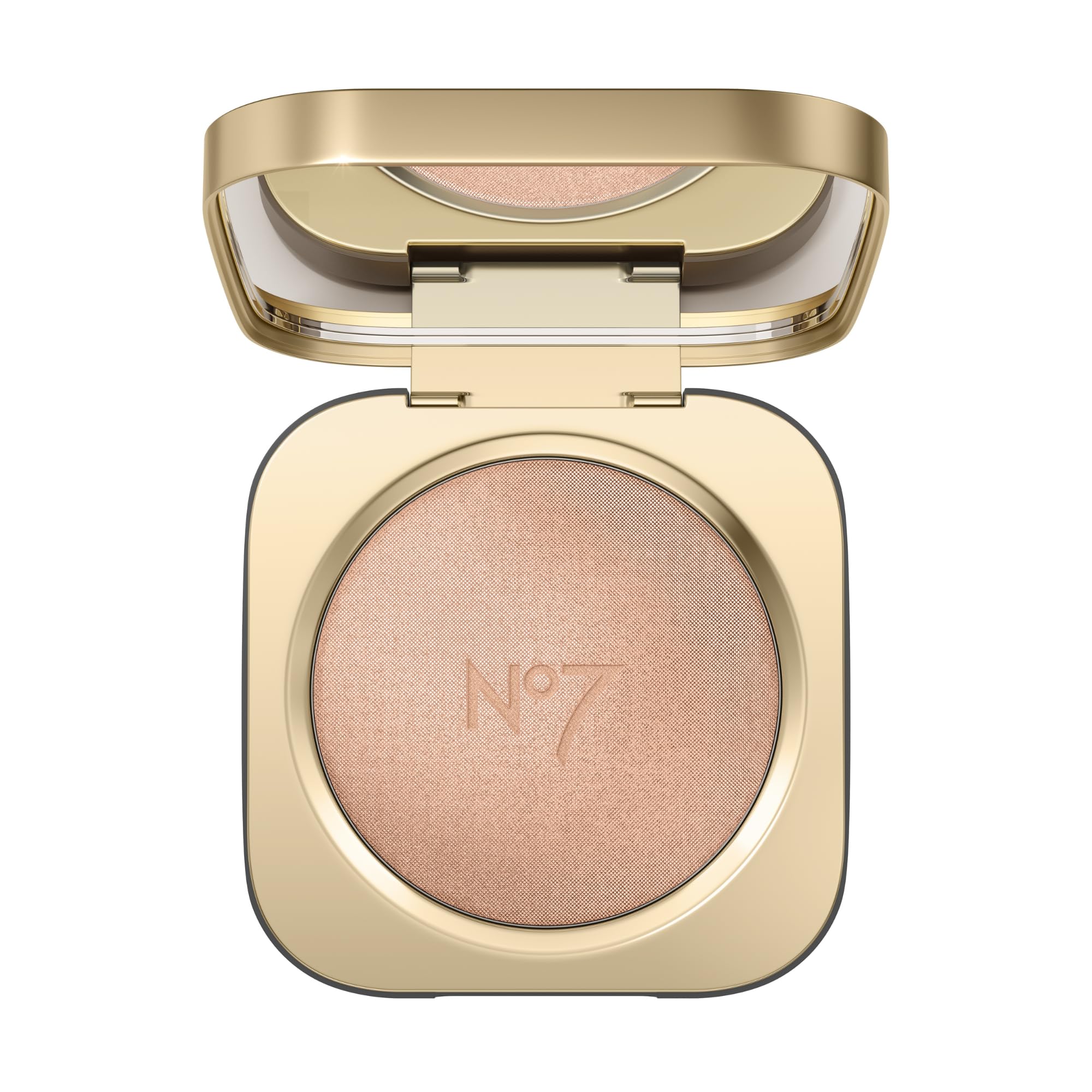 No7 Radiant Glow Powder Highlighter – Lightweight, Buildable Dewy Shine (3 Shades, Pink Silk) 5g