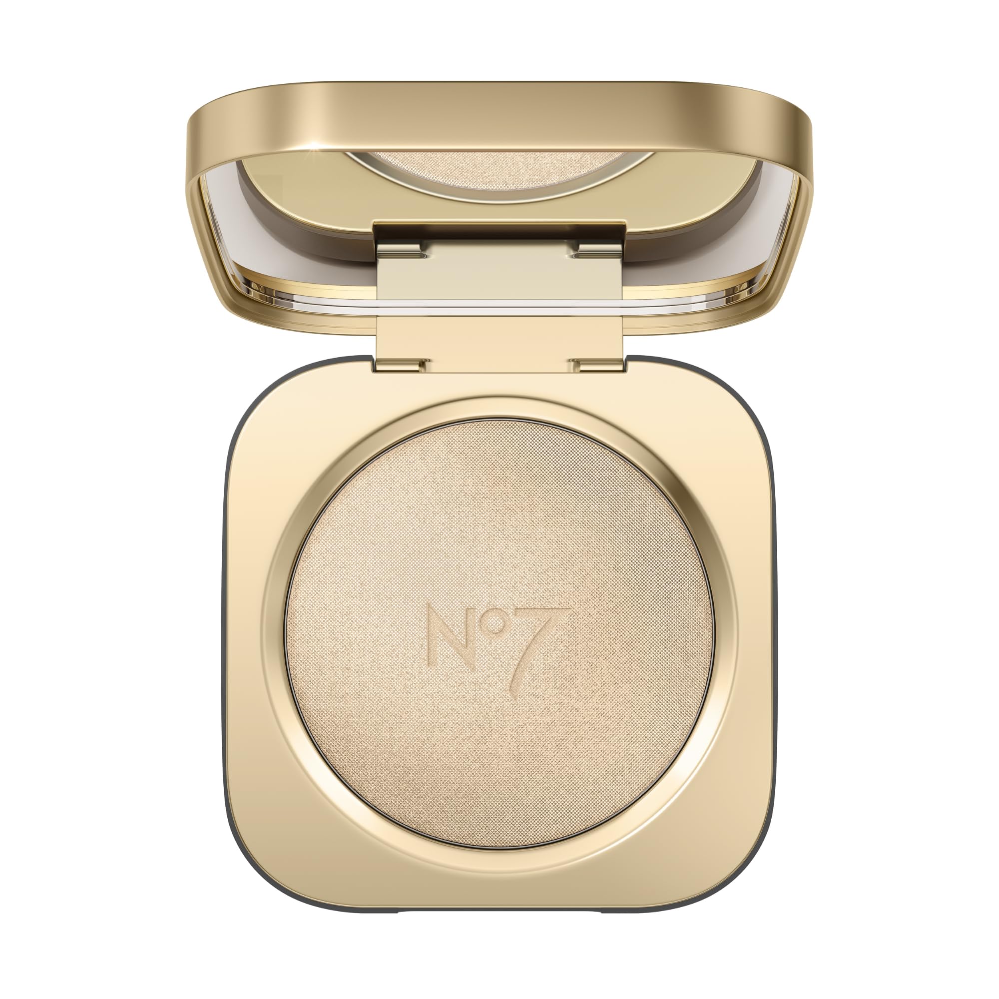 No7 Radiant Glow Powder Highlighter – Lightweight, Buildable Dewy Shine (Gold Silk 5g)