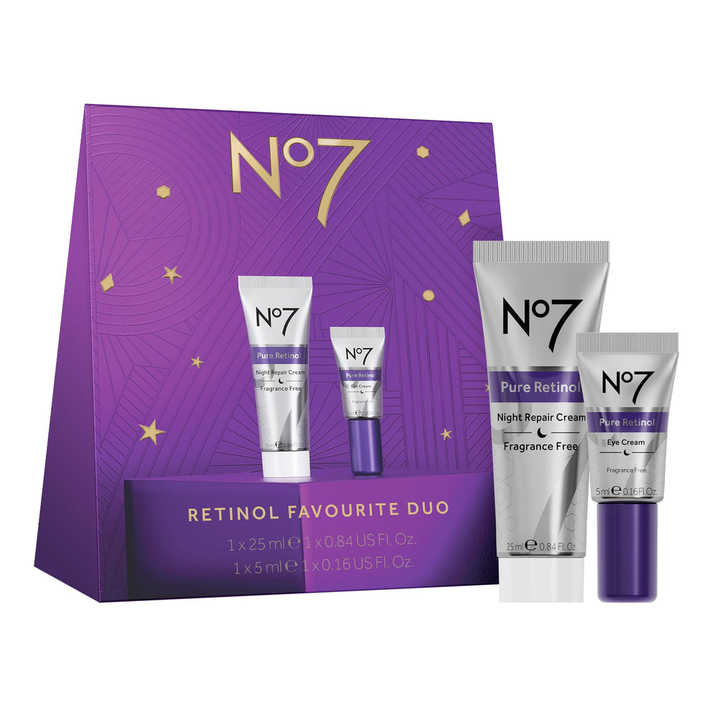 No7 Retinol Favorite Gift Set – Night Repair Cream & Eye Cream Duo