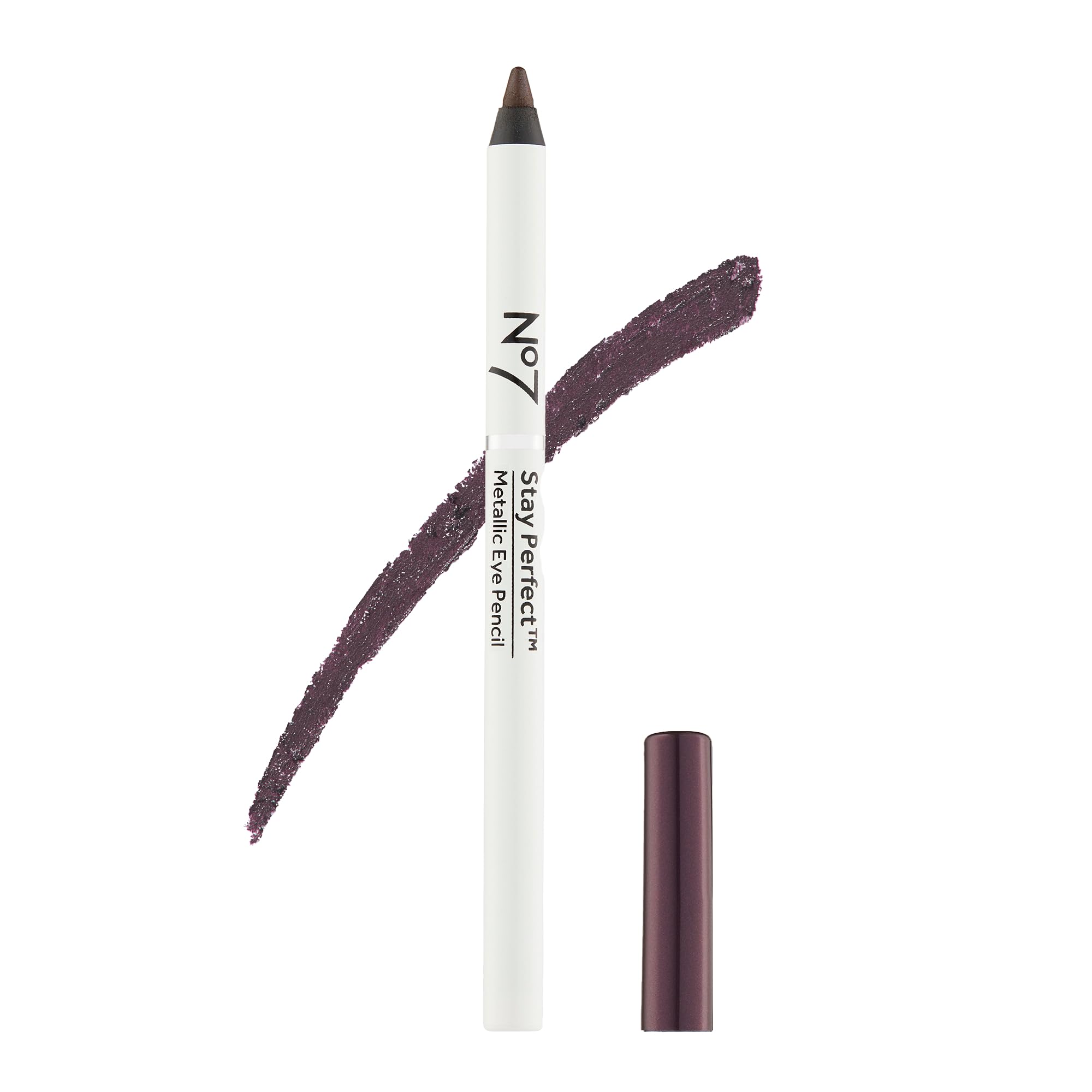 No7 Stay Perfect Eye Pencil Purple – Precision Tip, Waterproof, Up to 12 Hours
