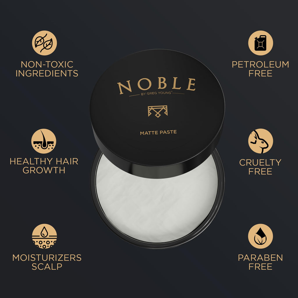 Noble By Greg Young - Strong Hold Matte Hair Paste | Flexible & Long-Lasting Style