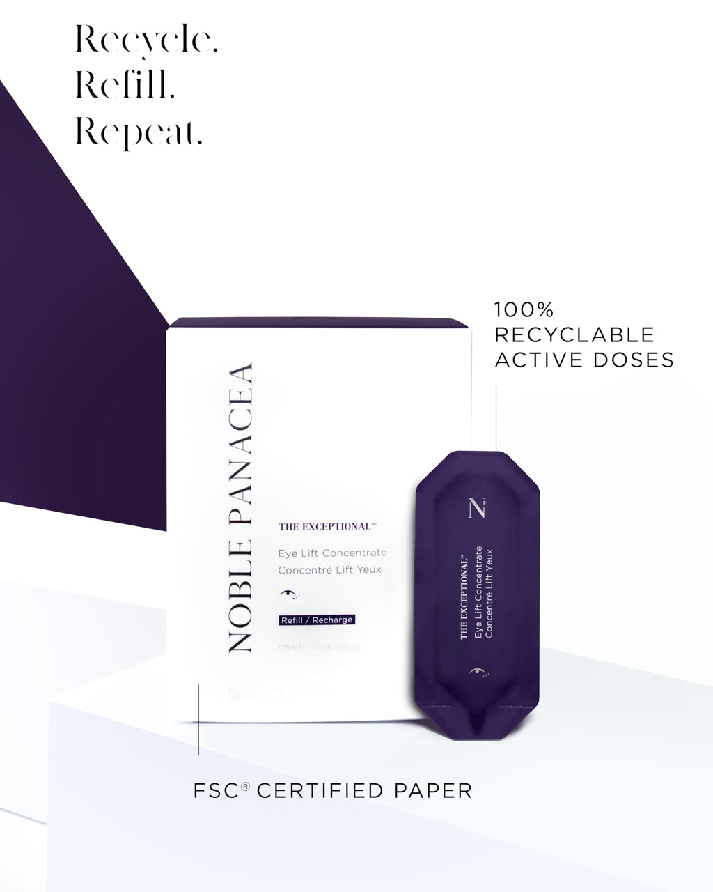 Noble Panacea Eye Lift Concentrate 12 Doses Refill | Luxury Eye Cream for Lifting & Firming
