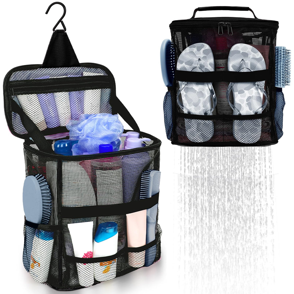 NOBLIGOAL Dorm Shower Caddy: Large-Capacity Mesh with Hanging Hook
